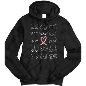 Breast Cancer Awareness Pink Ribbon Mastectomy Awareness Tie Dye Hoodie