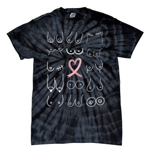 Breast Cancer Awareness Pink Ribbon Mastectomy Awareness Tie-Dye T-Shirt