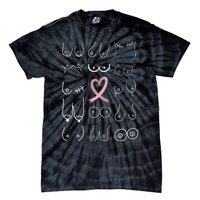 Breast Cancer Awareness Pink Ribbon Mastectomy Awareness Tie-Dye T-Shirt