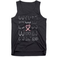 Breast Cancer Awareness Pink Ribbon Mastectomy Awareness Tank Top