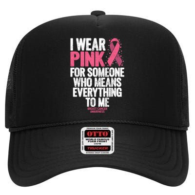 Breast Cancer Awareness Shirts For Family Breast Cancer High Crown Mesh Back Trucker Hat