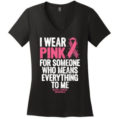 Breast Cancer Awareness Shirts For Family Breast Cancer Women's V-Neck T-Shirt