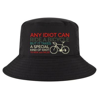 Bike Cyclist Any Idiot Can Ride A Bicycle Funny Cool Comfort Performance Bucket Hat