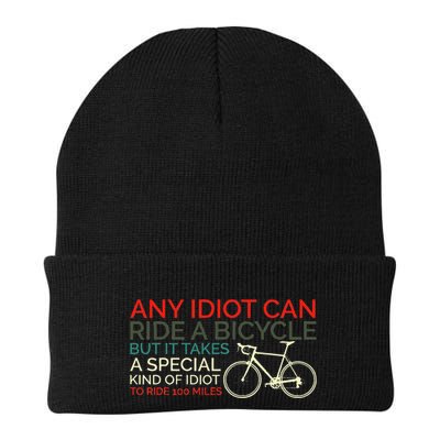 Bike Cyclist Any Idiot Can Ride A Bicycle Funny Beanie