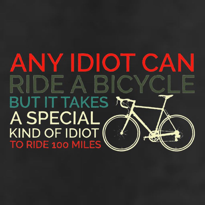 Bike Cyclist Any Idiot Can Ride A Bicycle Funny Golf Towel