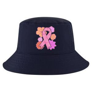 Breast Cancer Awareness Floral Flowers Ribbon Cool Comfort Performance Bucket Hat