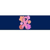 Breast Cancer Awareness Floral Flowers Ribbon Bumper Sticker