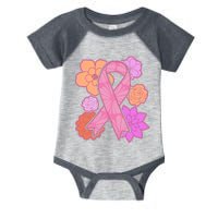 Breast Cancer Awareness Floral Flowers Ribbon Infant Baby Jersey Bodysuit