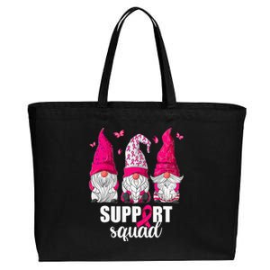 Breast Cancer Awareness For Gnomes Support Squad Cotton Canvas Jumbo Tote