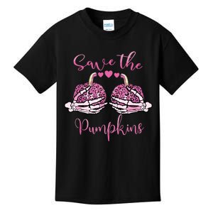 Breast Cancer Awareness Save Your Pumpkins Shirts Halloween Kids T-Shirt