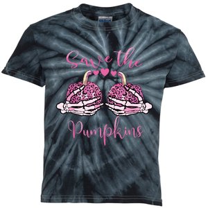 Breast Cancer Awareness Save Your Pumpkins Shirts Halloween Kids Tie-Dye T-Shirt