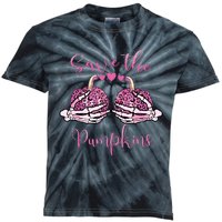 Breast Cancer Awareness Save Your Pumpkins Shirts Halloween Kids Tie-Dye T-Shirt