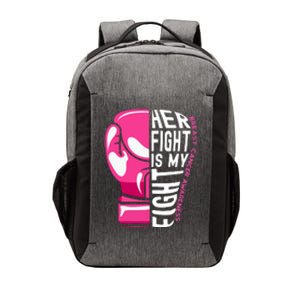 Breast Cancer Awareness Her Fight Is My Fight Boxing Glove Gift Vector Backpack