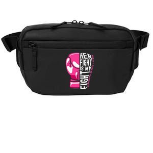 Breast Cancer Awareness Her Fight Is My Fight Boxing Glove Gift Crossbody Pack