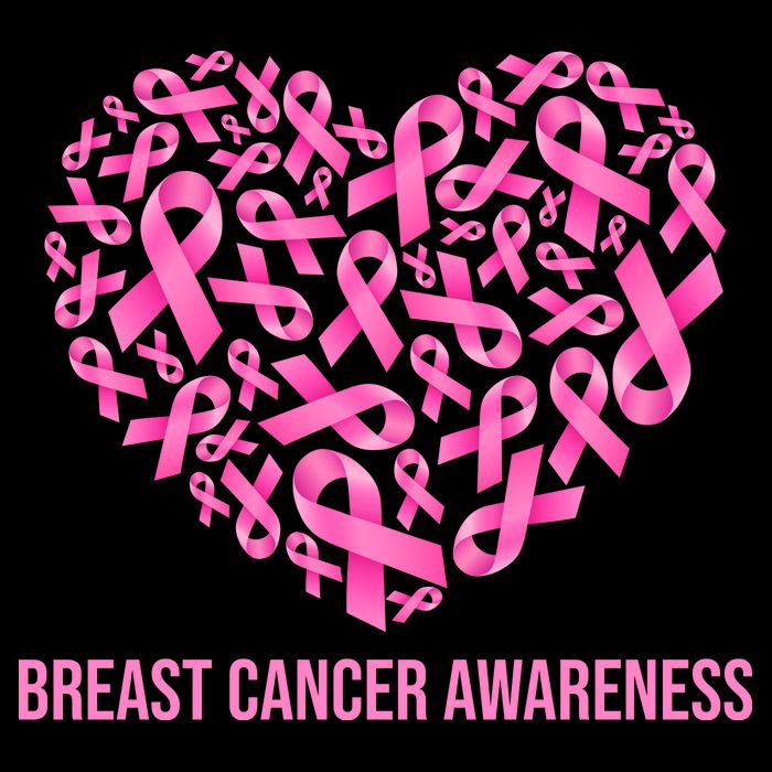 Breast Cancer Awareness Pink Ribbon Heart Drawstring Bag