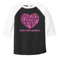 Breast Cancer Awareness Pink Ribbon Heart Toddler Fine Jersey T-Shirt