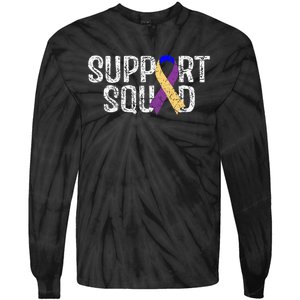 Bladder Cancer Awareness Support Squad Tie-Dye Long Sleeve Shirt