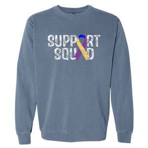 Bladder Cancer Awareness Support Squad Garment-Dyed Sweatshirt