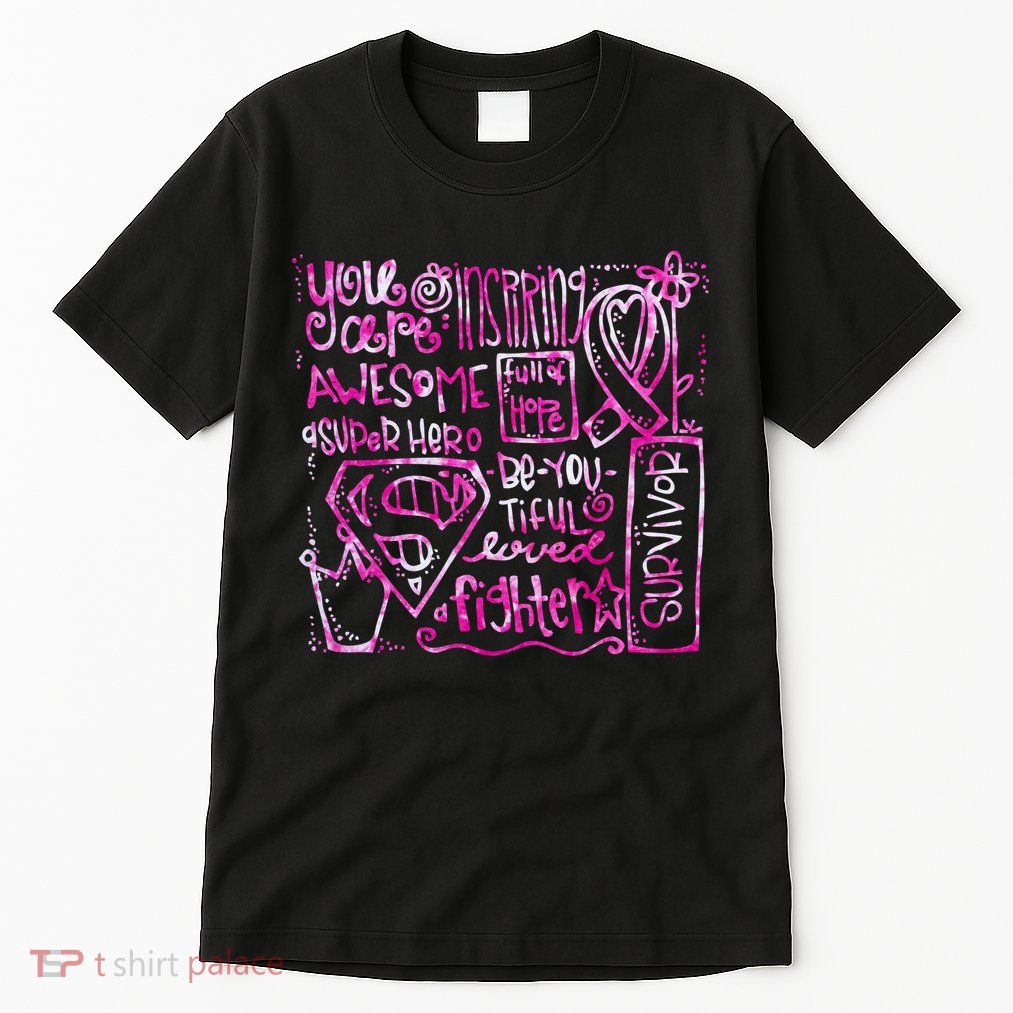 Breast Cancer Awareness Superhero Quotes Tall T-Shirt