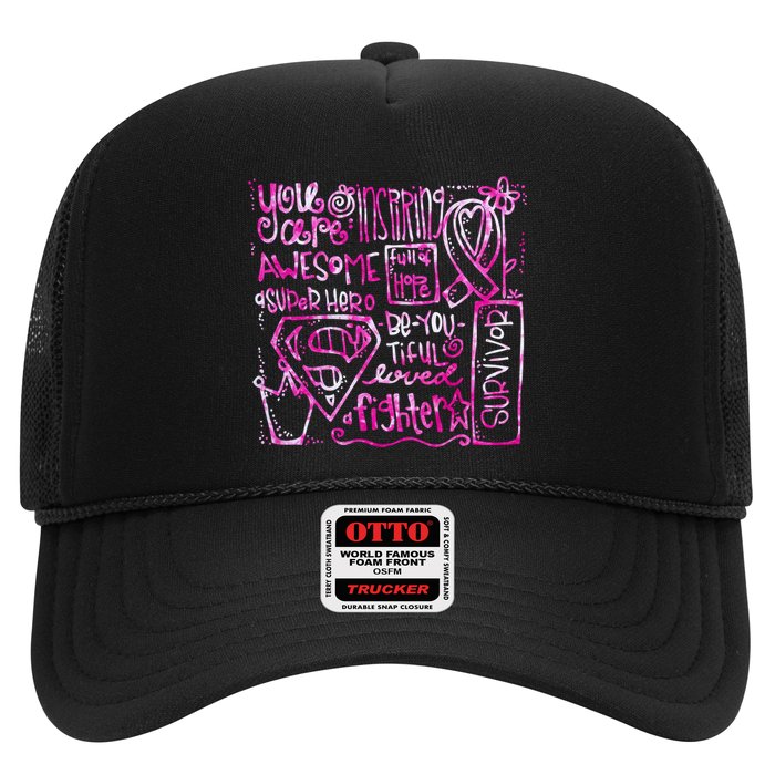 Breast Cancer Awareness Superhero Quotes Trucker Hat
