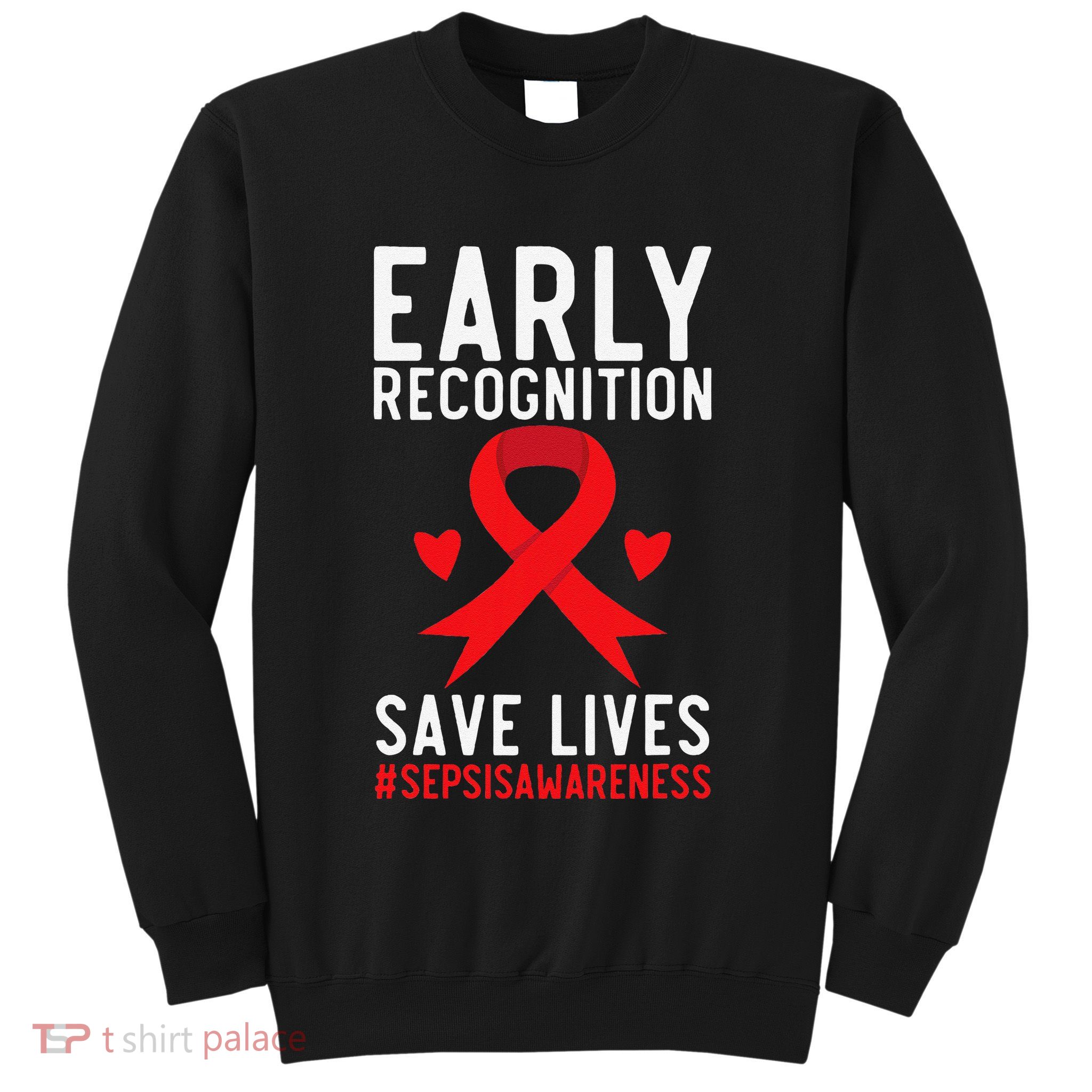 Blood Cancer Awareness Leukemia Lymphoma Myeloma Red Ribbon Gift Sweatshirt