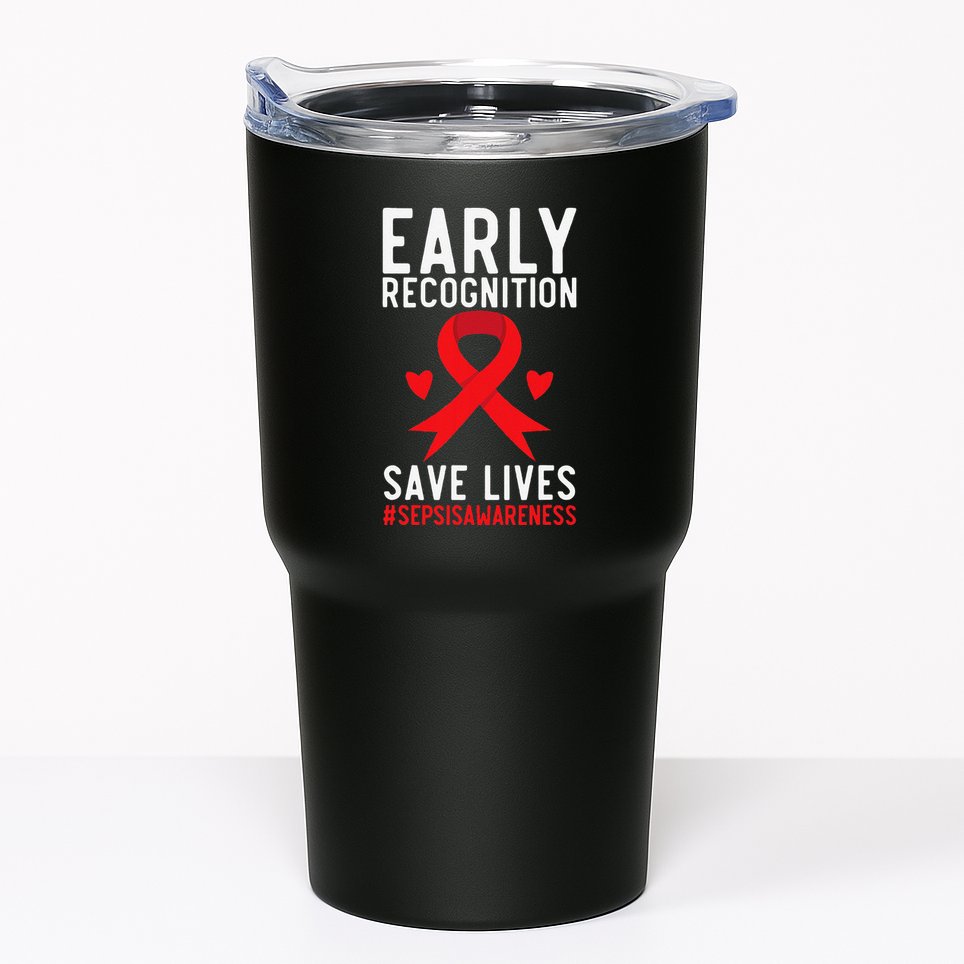 Blood Cancer Awareness Leukemia Lymphoma Myeloma Red Ribbon Gift Tumbler