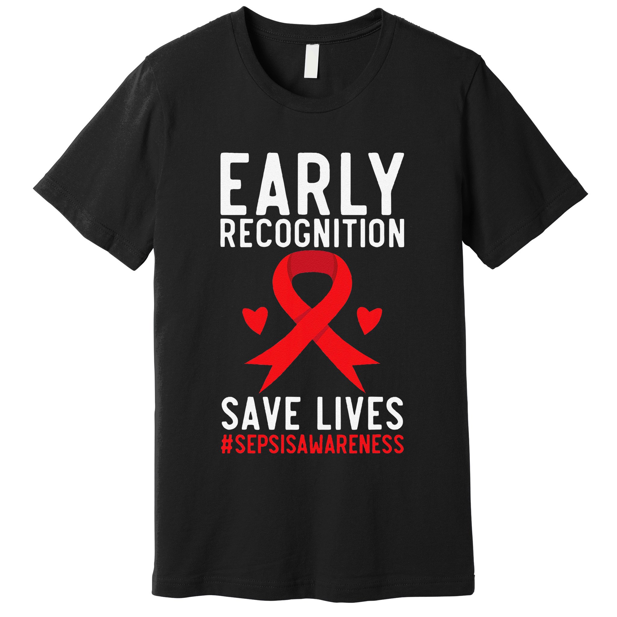 Blood Cancer Awareness Leukemia Lymphoma Myeloma Red Ribbon Gift Premium T-Shirt