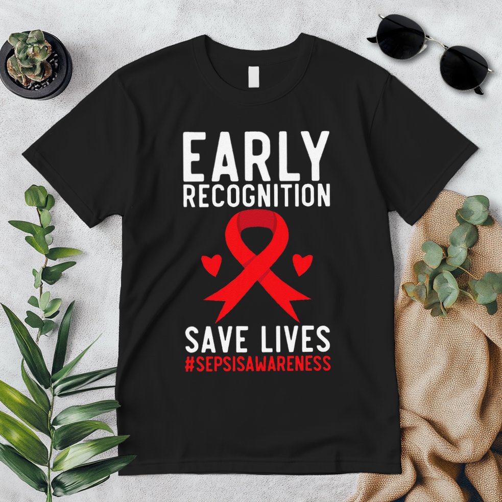 Blood Cancer Awareness Leukemia Lymphoma Myeloma Red Ribbon Gift Premium T-Shirt