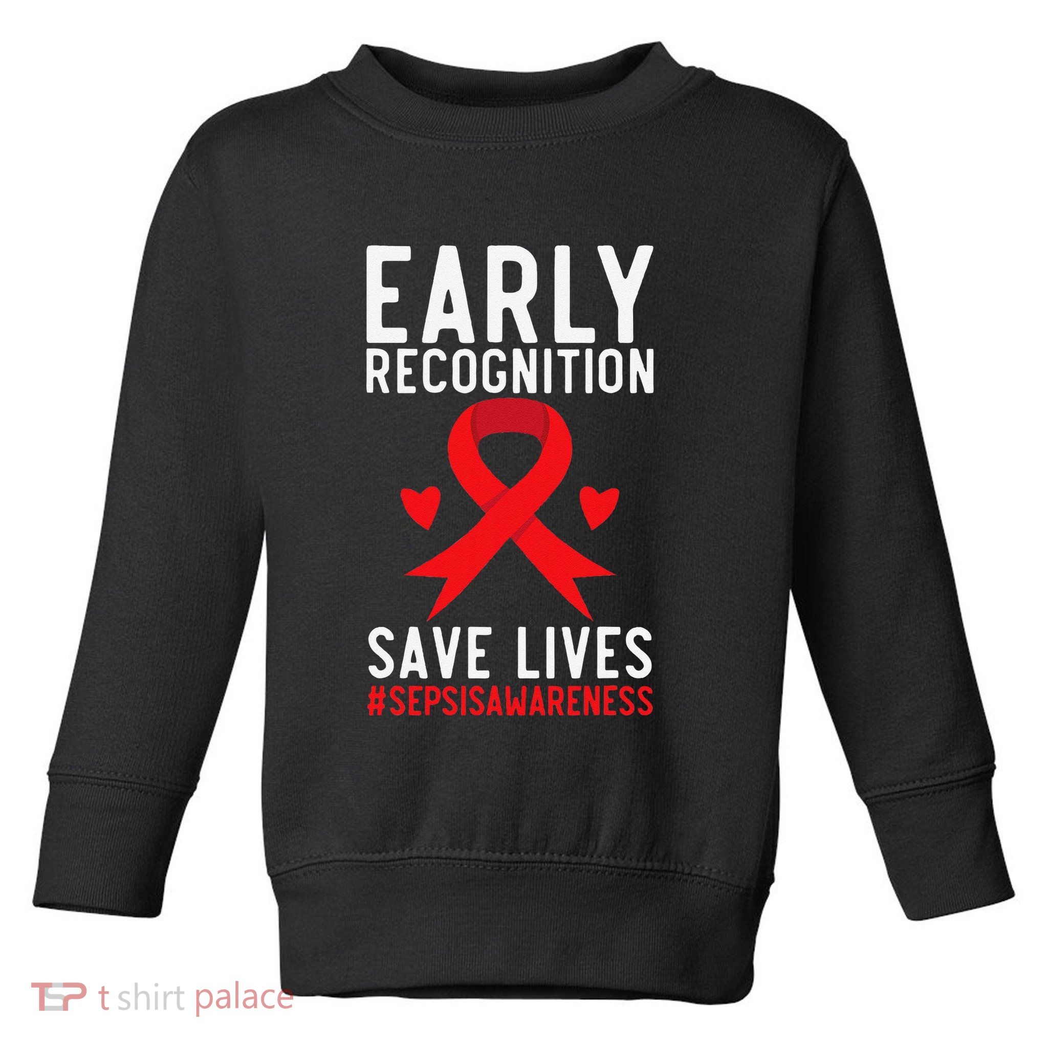 Blood Cancer Awareness Leukemia Lymphoma Myeloma Red Ribbon Gift Toddler Sweatshirt
