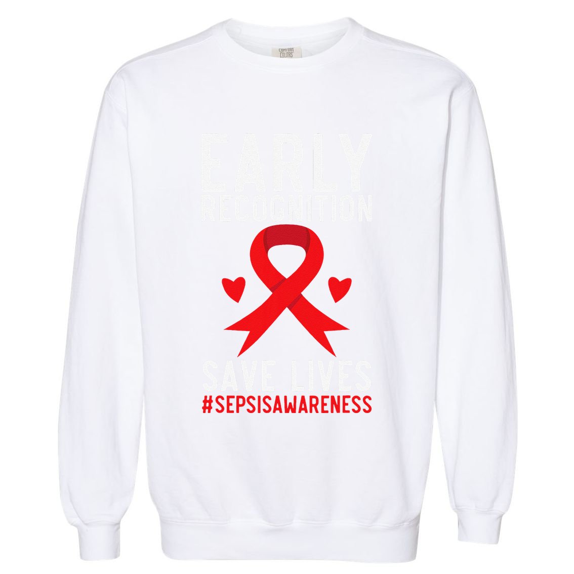 Blood Cancer Awareness Leukemia Lymphoma Myeloma Red Ribbon Gift Garment-Dyed Sweatshirt