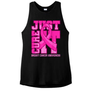 Breast Cancer Awareness Just Cure It Ladies PosiCharge Tri-Blend Wicking Tank