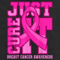 Breast Cancer Awareness Just Cure It 7 Panel Mesh Trucker Snapback Hat