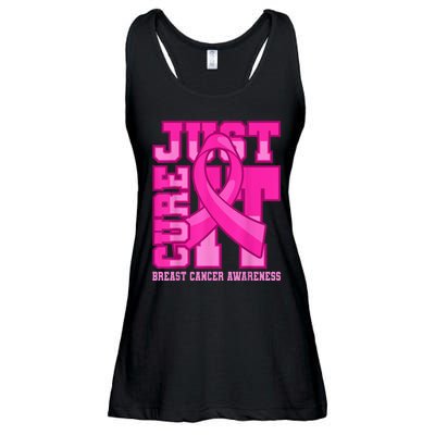 Breast Cancer Awareness Just Cure It Ladies Essential Flowy Tank