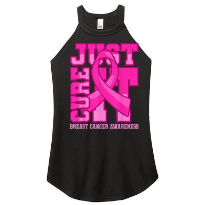 Breast Cancer Awareness Just Cure It Women’s Perfect Tri Rocker Tank