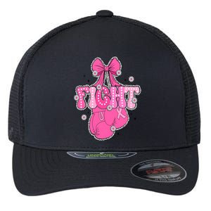 Breast Cancer Awareness Boxing Glove Flexfit Unipanel Trucker Cap