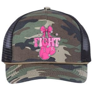 Breast Cancer Awareness Boxing Glove Retro Rope Trucker Hat Cap