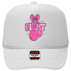 Breast Cancer Awareness Boxing Glove High Crown Mesh Back Trucker Hat