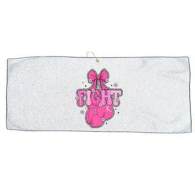 Breast Cancer Awareness Boxing Glove Large Microfiber Waffle Golf Towel