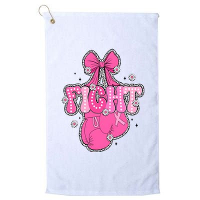 Breast Cancer Awareness Boxing Glove Platinum Collection Golf Towel