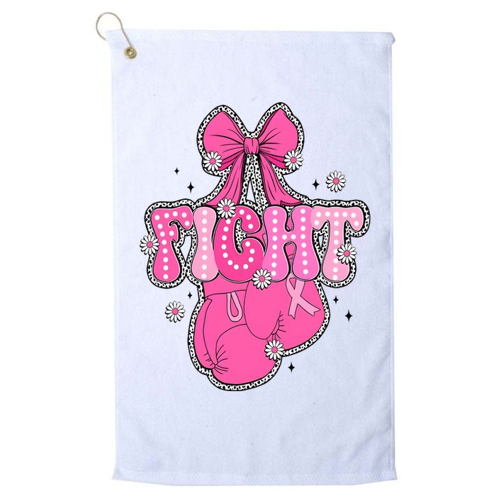 Breast Cancer Awareness Boxing Glove Platinum Collection Golf Towel