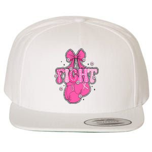 Breast Cancer Awareness Boxing Glove Wool Snapback Cap