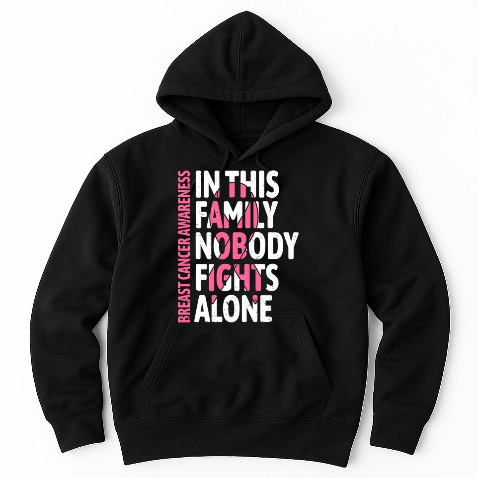 Breast Cancer Awareness Family Support Squad Breast Cancer Hoodie