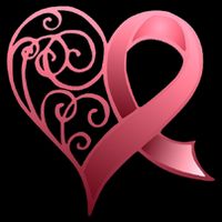 Breast Cancer Awareness Ribbon Heart Pattern Drawstring Bag