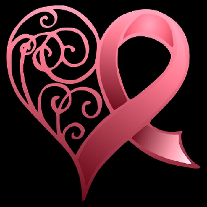 Breast Cancer Awareness Ribbon Heart Pattern Drawstring Bag