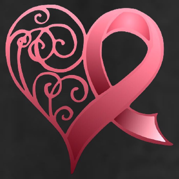 Breast Cancer Awareness Ribbon Heart Pattern Golf Towel