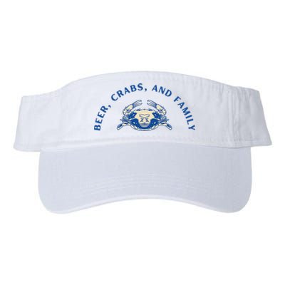 Beer Crabs And Family Valucap Bio-Washed Visor