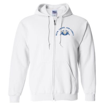 Beer Crabs And Family Full Zip Hoodie