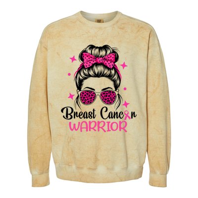 Breast Cancer Awareness Warrior Colorblast Crewneck Sweatshirt