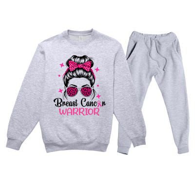 Breast Cancer Awareness Warrior Premium Crewneck Sweatsuit Set