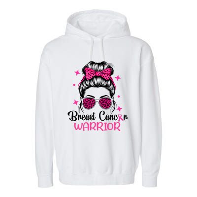 Breast Cancer Awareness Warrior Garment-Dyed Fleece Hoodie